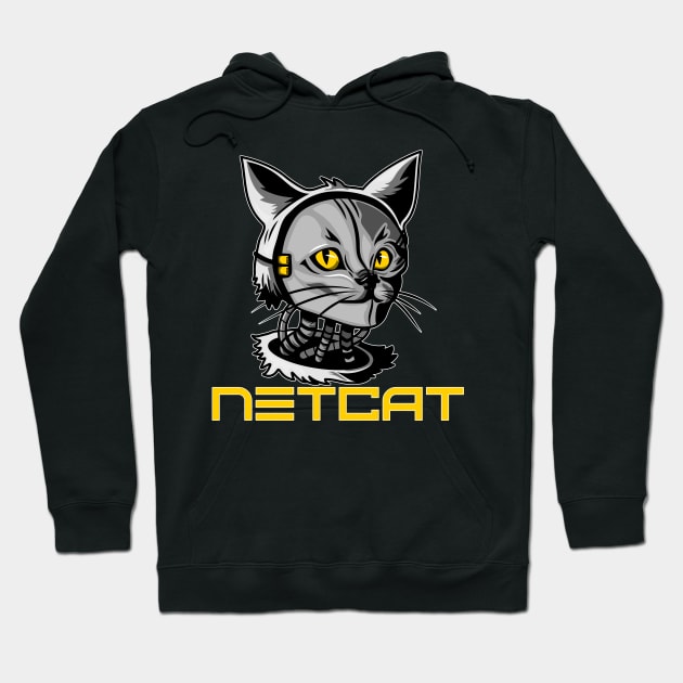 Cyber Security - Hacker - NetCat - Network Utility  V2 Hoodie by Cyber Club Tees